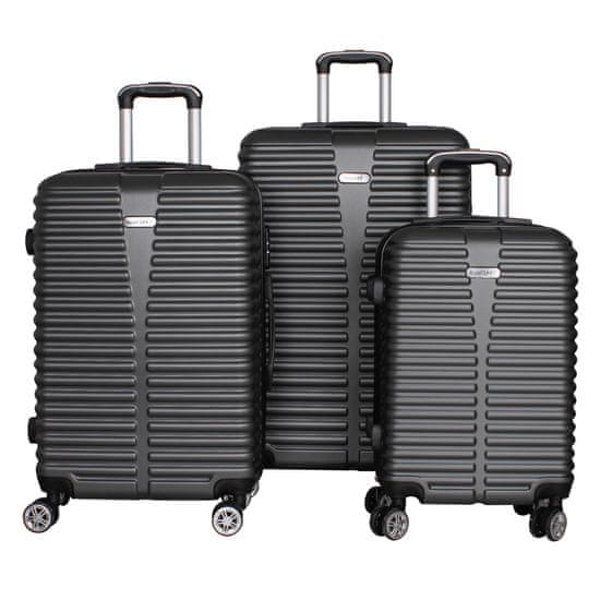 Linder Exclusiv Aga bőröndkészlét MC3080 S,M,L szürke