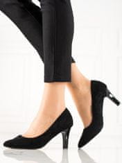 Amiatex Női körömcipő 89836 + Nőin zokni Gatta Calzino Strech, fekete, 36