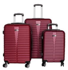 Linder Exclusiv Aga bőröndkészlet MC3079 S,M,L burgundi