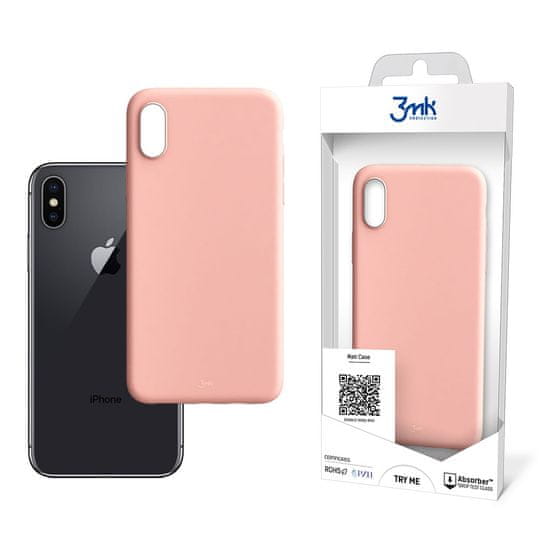 3MK 3mk Matt case védőtok Apple iPhone XS Max telefonra KP20299 rózsaszín