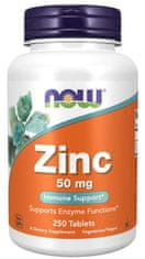 NOW Foods Cink (cink-glükonát), 50 mg, 250 tabletta