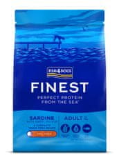 Fish4Dogs Small Granulátum felnőtt kutyáknak Finest szardínia édesburgonyával 1,5 kg, 1+