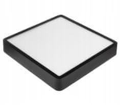 Berge LED panel négyzet felületű fekete 30x30x3,5cm - 24W - 1900Lm - semleges fehér