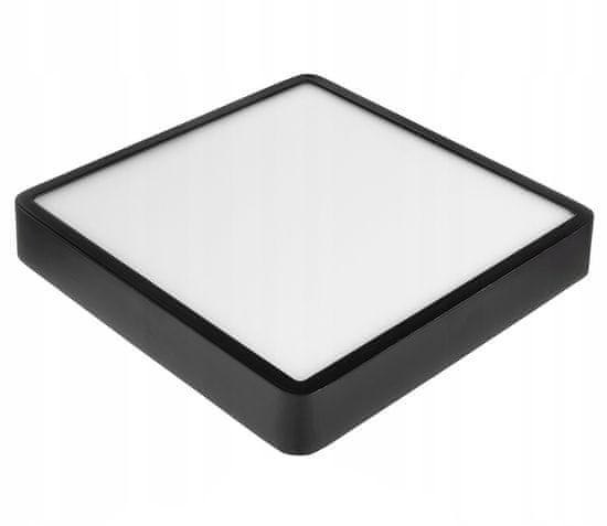 Berge LED panel négyzet alapú felületre szerelhető fekete 30x30x3,5cm - 24W - 1900Lm - semleges fehér