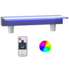 Vidaxl akril vízeséskifolyó RGB LED-ekkel 60 cm 151403