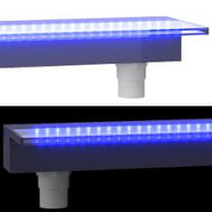 Vidaxl akril vízeséskifolyó RGB LED-ekkel 108 cm 151405
