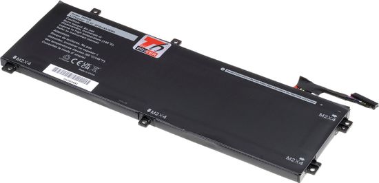 T6 power Akkumulátor Dell XPS 15 9570 készülékhez, Li-Poly, 11,4 V, 4910 mAh (56 Wh), fekete