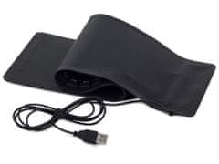 Verkgroup Vékony vízálló szilikon USB billentyűzet - összecsukható fekete