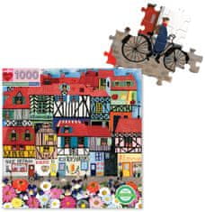 eeBoo Négyzet alakú puzzle Festői falu 1000 darab