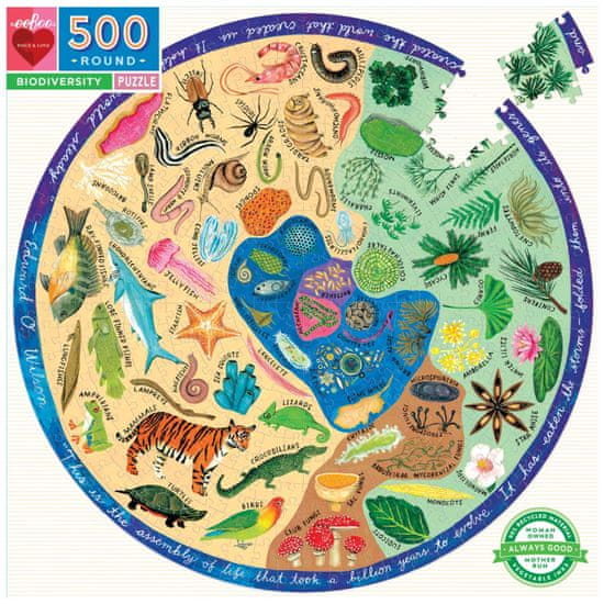 eeBoo Kerek puzzle A természet sokszínűsége 500 db