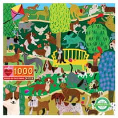 eeBoo Négyzet alakú puzzle Kutyák a parkban 1000 darab