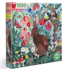eeBoo Négyzet alakú puzzle Nyúl és mák 1000 darab