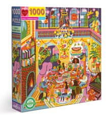 eeBoo Négyzet alakú puzzle Családi vacsora 1000 db