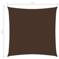 Vidaxl barna négyzet alakú oxford-szövet napvitorla 7 x 7 m 135803