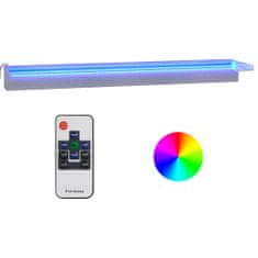 shumee rozsdamentes acél vízeséskifolyó RGB LED-ekkel 90 cm