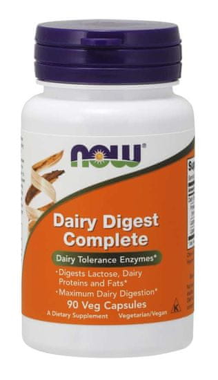 NOW Foods Dairy Digest Complete, tejipari enzimek laktóz intoleranciára, 90 növényi kapszula