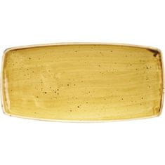 Churchill Sekély tányér, Stonecast Mustard Seed Yellow, 29,5x15,5 cm