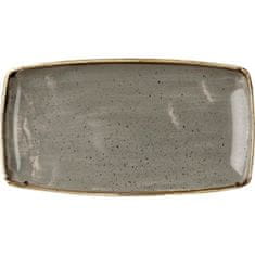 Churchill Sekély tányér, Stonecast Peppercorn Grey, 35x18,5 cm