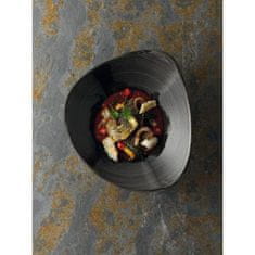 Churchill Tálaló tányér, Stonecast Iron Black, 15,3 cm, háromszögalakú, 12x