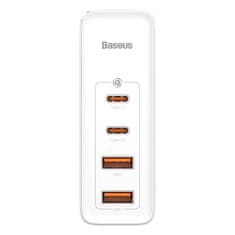 BASEUS GaN2 Pro hálózati töltő adapter 2x USB / 2x USB-C 100W QC PD, fehér
