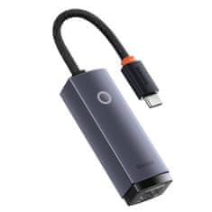 BASEUS Lite sieťový adapter USB-C / RJ45, fekete