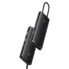 BASEUS Lite HUB adapter USB-C - 2x USB / USB-C PD / HDMI 1.4 / SD / TF, fekete