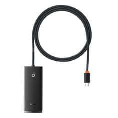 BASEUS Lite HUB adapter USB-C - 4x USB 1m, fekete