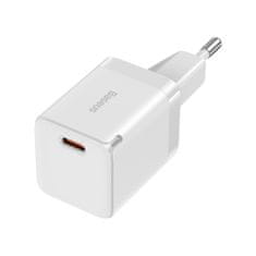 BASEUS GaN3 hálózati töltő adapter USB-C 1C 30W, fehér