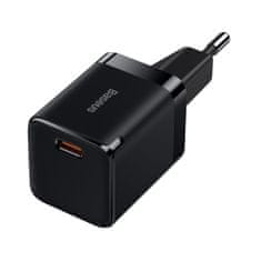 BASEUS GaN3 hálózati töltő adapter USB-C 1C 30W, fekete
