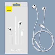 BASEUS Encok C17 fülhallgható USB-C, fehér