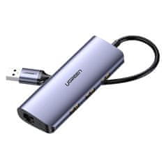 Ugreen CM252 HUB adapter USB-C - 3x USB / RJ45 / micro USB, szürke