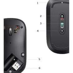 Ugreen MU001 USB vezeték nélküli egér, fekete