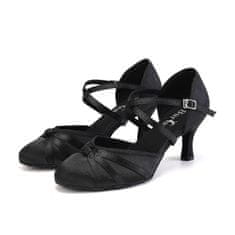 Burtan Dance Shoes Vienna standard, klasszikus tánccipő, fekete 7,5 cm, 36