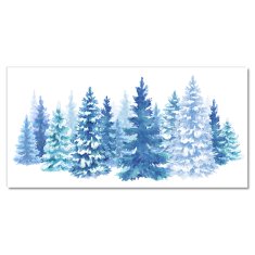 tulup.hu Akrilkép Karácsonyi fák, hó, tél 120x60 cm