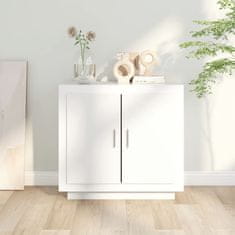 shumee magasfényű fehér szerelt fa tálalóasztal 80 x 40 x 75 cm