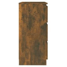 shumee füstös tölgyszínű szerelt fa tálalószekrény 60 x 35 x 76 cm