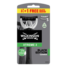 Wilkinson Sword Xtreme3 Black Edition Comfort Férfi 3+1 db (Eldobható borotva 3+1 db)