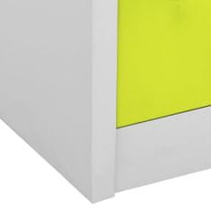 shumee 2 db világosszürke-zöld acél zárható szekrény 90 x 45 x 92,5 cm