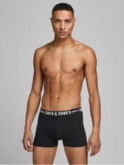Jack&Jones 3 PACK - férfi boxeralsó SENSE 12081832 Black Black waistband (Méret XL)