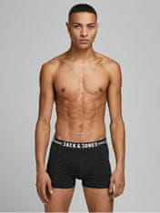 Jack&Jones 3 PACK - férfi boxeralsó SENSE 12081832 Black Black waistband (Méret XL)