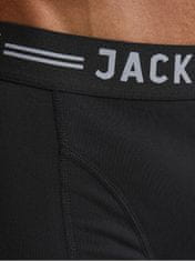Jack&Jones 3 PACK - férfi boxeralsó SENSE 12081832 Black Black waistband (Méret L)