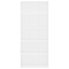 shumee 5 szintes fehér forgácslap könyvszekrény 80 x 30 x 189 cm