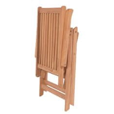 shumee 6 db dönthető tömör tíkfa kerti szék