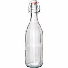 Gastrozone Pálinkás üveg, 0,75 l, 10-szögletes, csatos zár, , 6x