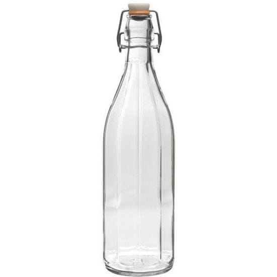 Gastrozone Pálinkás üveg 1,0 l, 10-szögletes, csat zár, 6x