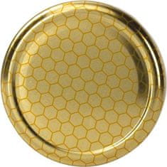Gastrozone Csavarós fedők 10 db készlet, méhsejt dekorral, átmérője 82 mm 
