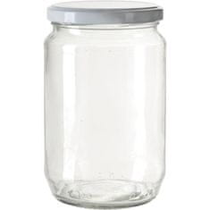Gastrozone Lekváros befőttes üveg, 720 ml, 6 db, fehér fedő, 