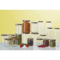 Gastrozone Befőttes üvegek 6 db készlet, 390 ml, fedél kockás, marmeládéra 