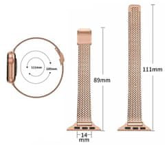 4wrist Milánói acél szíj Apple Watch-hoz - Silver 38/40/41 mm