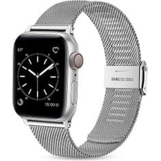 4wrist Milánói óraszíj Apple Watch-hoz - Silver 42/44/45/49 mm